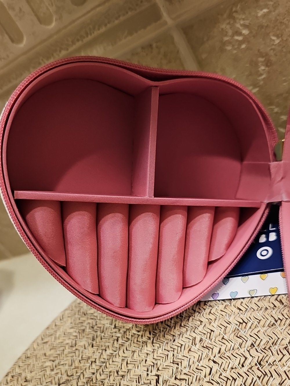 New Roller Rabbit X Target Disco Hearts Wave Heart Shaped Jewelry Box White&Pink - Picture 10 of 10